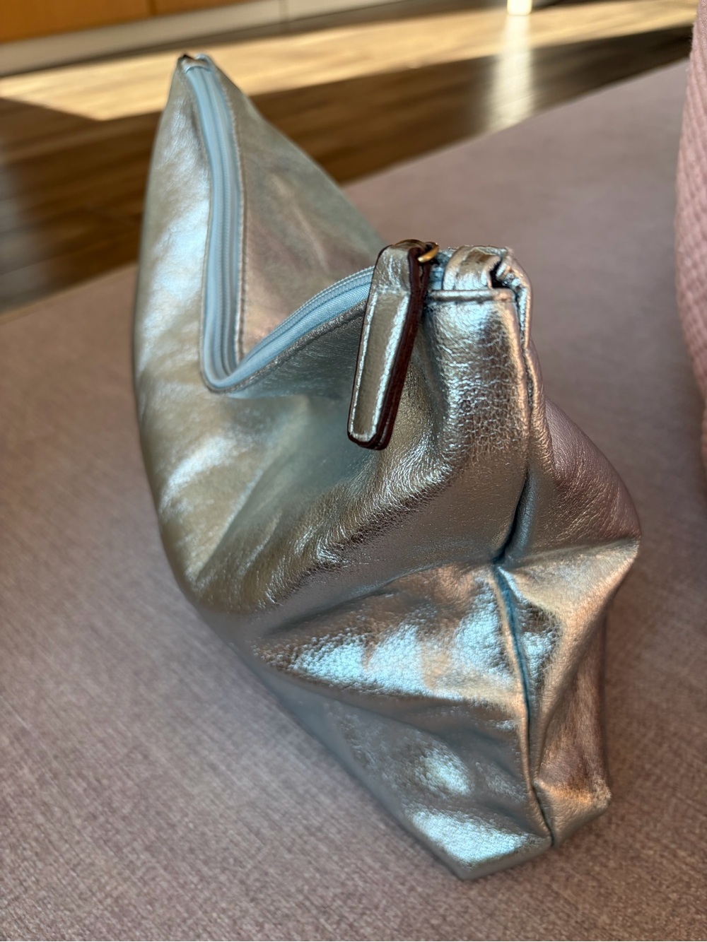 Free People Metallic Silver Zip Clutch - Picture 4 of 6